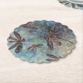 星空に浮かぶ青銅のトンボ ペーパーコースター (アングル)