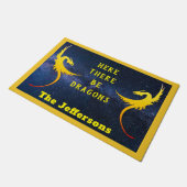 星空に「ドラゴンがいる」 ドアマット (アングル)