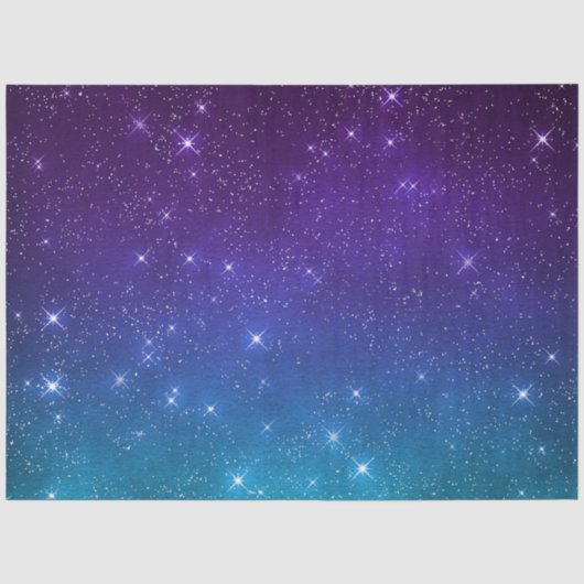 星空のたそがれ 紫と青の夜空 薄葉紙 (正面)
