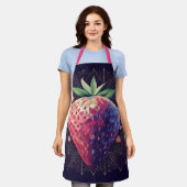 星空のイチゴ エプロン (着用した状態)