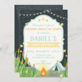 星空のイブニングバースデー 招待状 (正面/裏面)