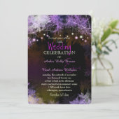 星空のイブニング フォレスト パープル ウェディング 招待状 (スタンド正面)