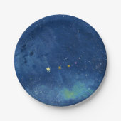  星空のイラスト  ペーパープレート (正面)