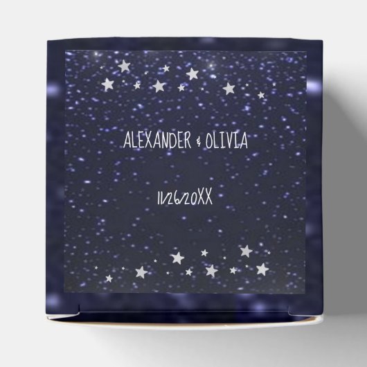 星空のウェディングギフトボックス フェイバーボックス (上部)