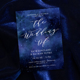 星空のエレガントな空間 天文学 星 結婚式 招待状