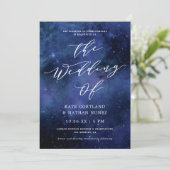 星空のエレガントな空間 天文学 星 結婚式 招待状 (スタンド正面)