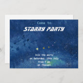 星空のカスタマイズ可能 招待状 (正面/裏面)