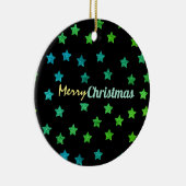星空のキラキラしたメリークリスマス セラミックオーナメント (右)