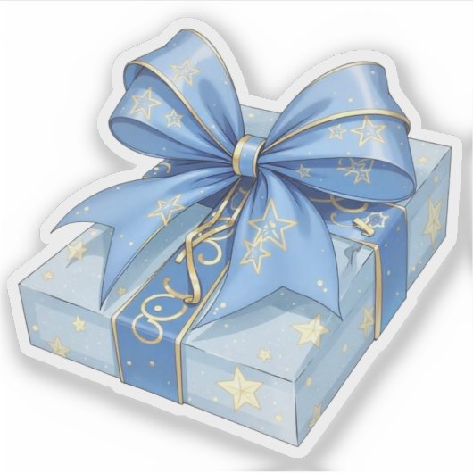 星空のギフトカスタムカットステッカー シール (正面)