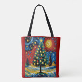 星空のクリスマスの夜 トートバッグ (裏面)