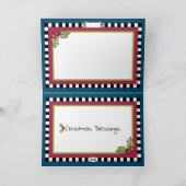 星空のクリスマスエンジェルのクリスマスカード カード (内部)