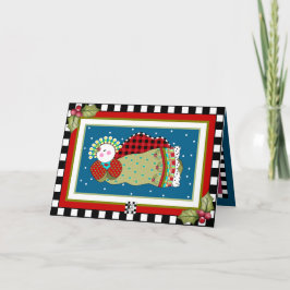 星空のクリスマスエンジェルのクリスマスカード カード