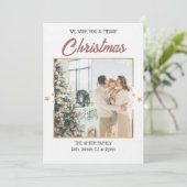 星空のクリスマスカード 招待状 (スタンド正面)