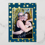 星空のクリスマスフォト。箔シーズンカード 箔シーズンカード (正面)