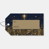 星空のクリスマス | クリスマスの村 ギフトタグ (裏面横)
