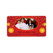 星空のクリスマス – 住所 シール (正面)