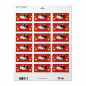 星空のクリスマス – 住所 シール (フルシート)