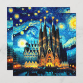星空のサグラダ・ファミリア バルセロナ (正面/裏面)