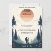 星空のサンセット ウェディング 招待状 (正面)