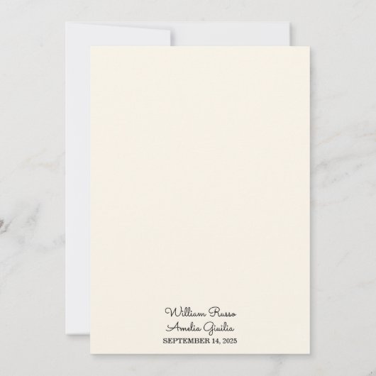 星空のサンセット ウェディング 招待状 (裏面)