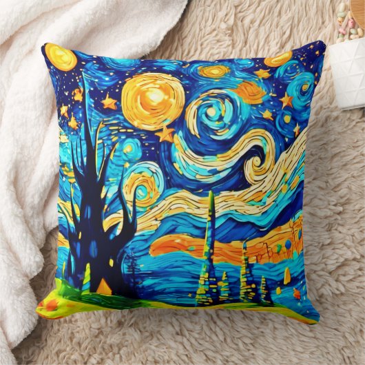 星空のシュールインスパイアレアール クッション (ブランケット)