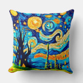 星空のシュールインスパイアレアール クッション (正面)