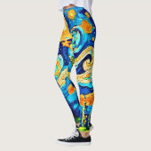 星空のシュールインスパイアレアール レギンス (左)