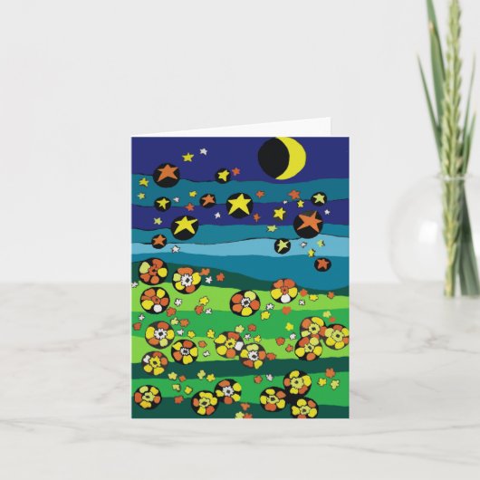 星空のシーン サンキューカード (正面)