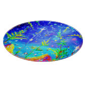 「星空のジャングル」かわいい絵画と。買今 カッティングボード (角)