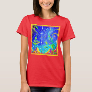 「星空のジャングル」かわいい絵画と。買今 Tシャツ