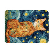 星空のジンジャータビー猫 マグネット (横)