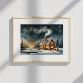 星空のスイーツ – 夜のジンジャーブレッドの家 ポスター