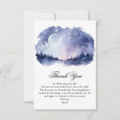 星空のセレブレーション　天体をテーマにしたプリンセスシャワー サンキューカード (正面)