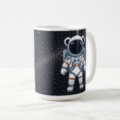 星空のテディ宇宙飛行士 コーヒーマグカップ (正面右)