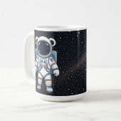 星空のテディ宇宙飛行士 コーヒーマグカップ (正面左)