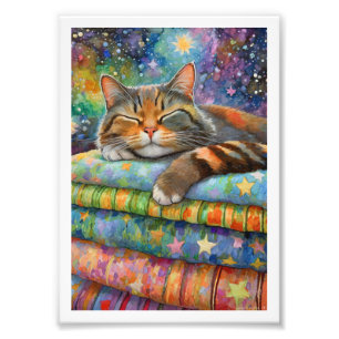 星空のトルトカメ猫 フォトプリント