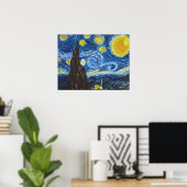 星空のナイトキャンバス ポスター (ホームオフィス)