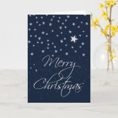 星空のナイトクリスマス カード (黄色い花)