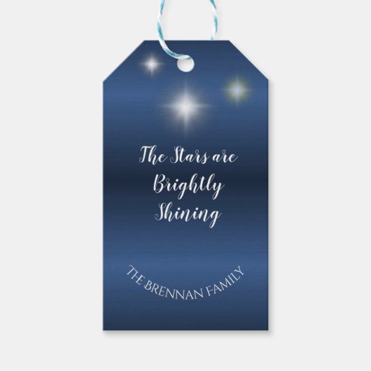 星空のナイトクリスマス ギフトタグ (正面)