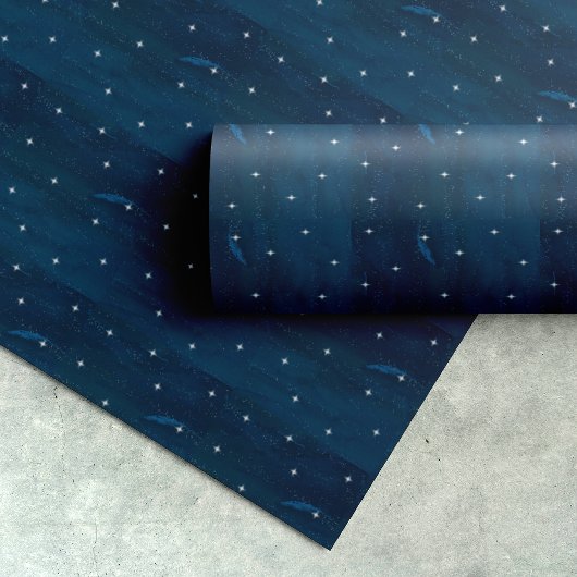 星空のナイトクリスマス ラッピングペーパー