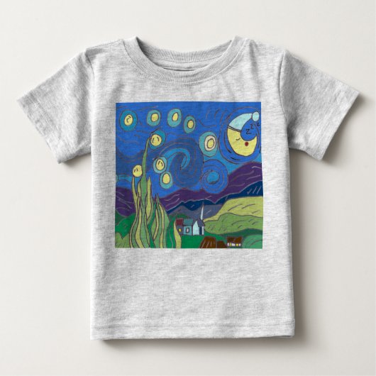 星空のナイトクリーパー ベビーTシャツ (正面)