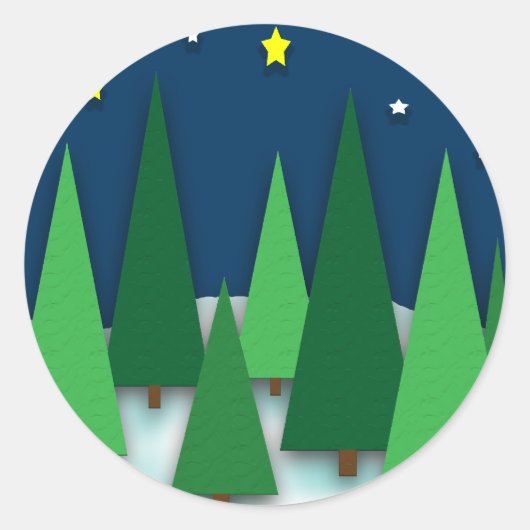 星空のナイトステッカー ラウンドシール (正面)