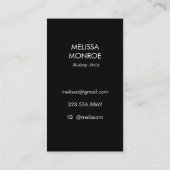 星空のナイトブラックパターンエレガントイニシャル 名刺 (裏面)