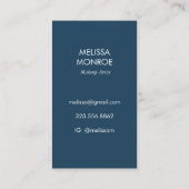 星空のナイトブルーのパタエレガントーン 名刺 (裏面)