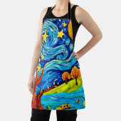 星空のナイトマンガ：シュールレアリスアインスパイアート エプロン (インサイチュ)