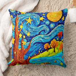 星空のナイトマンガ：シュールレアリスアインスパイアート クッション