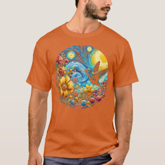 星空のハチドリ Tシャツ