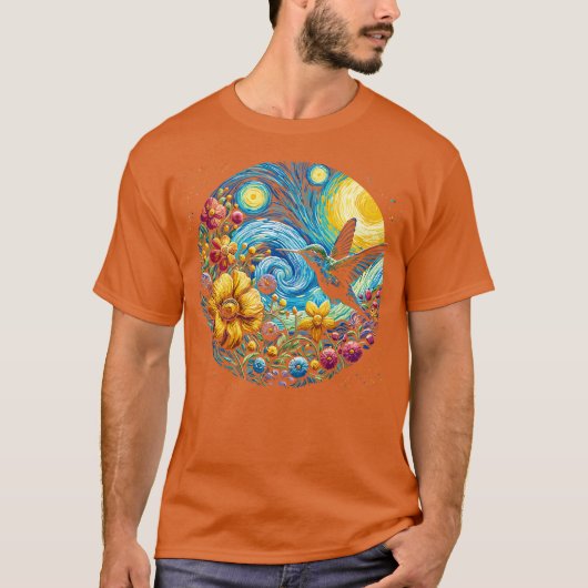 星空のハチドリ Tシャツ (正面)