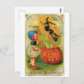 星空のハロウィーン ポストカード (正面/裏面)