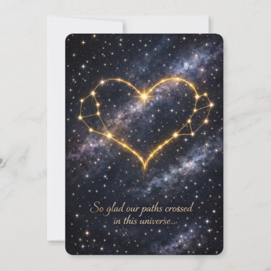 星空のハートバレンタイン シーズンカード (正面)